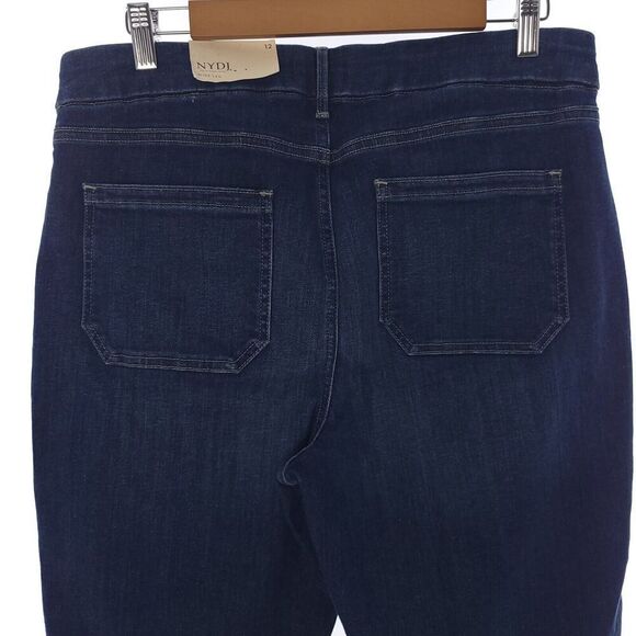 NYDJ Patchie Major Wide Leg Capri Jeans Fanciful Womens 12 - Picture 5 of 11